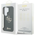 Guess IML Big Metal 4G Script dėklas, skirtas Samsung Galaxy S26 Ultra - black