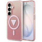 Guess IML gradiento trikampis MagSafe Dėklas, skirtas Samsung Galaxy S26 - Pink