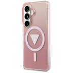 Guess IML gradiento trikampis MagSafe Dėklas, skirtas Samsung Galaxy S26 - Pink