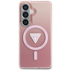 Guess IML gradiento trikampis MagSafe Dėklas, skirtas Samsung Galaxy S26 - Pink