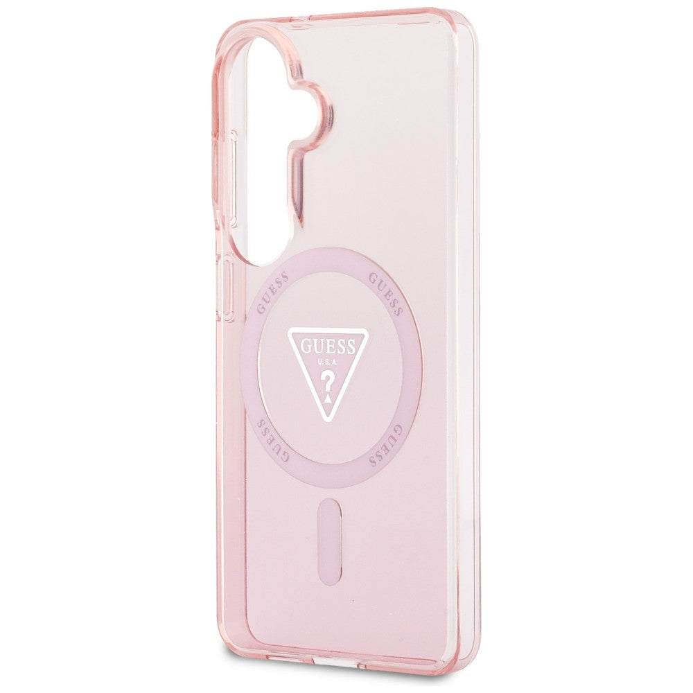 Guess IML gradiento trikampis MagSafe Dėklas, skirtas Samsung Galaxy S26 - Pink