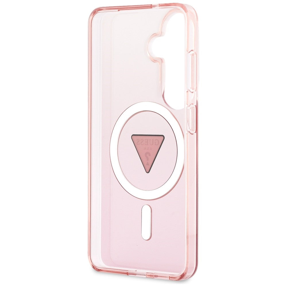 Guess IML gradiento trikampis MagSafe Dėklas, skirtas Samsung Galaxy S26 - Pink