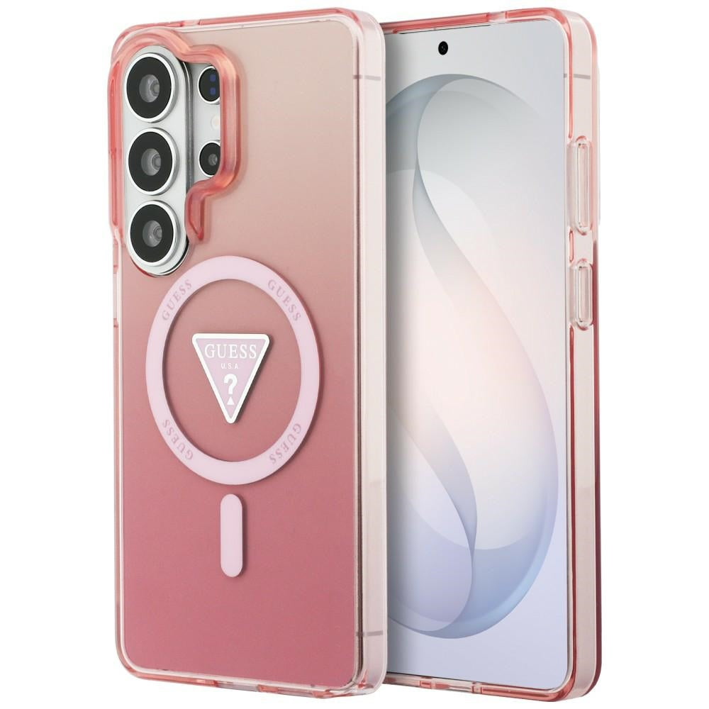 Guess IML gradiento trikampis MagSafe Dėklas, skirtas Samsung Galaxy S26 Ultra - Pink
