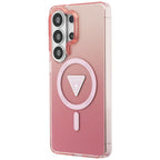 Guess IML gradiento trikampis MagSafe Dėklas, skirtas Samsung Galaxy S26 Ultra - Pink