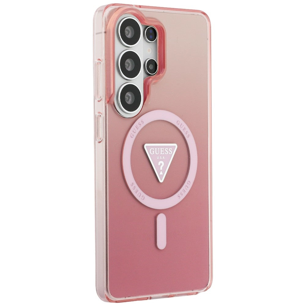 Guess IML gradiento trikampis MagSafe Dėklas, skirtas Samsung Galaxy S26 Ultra - Pink