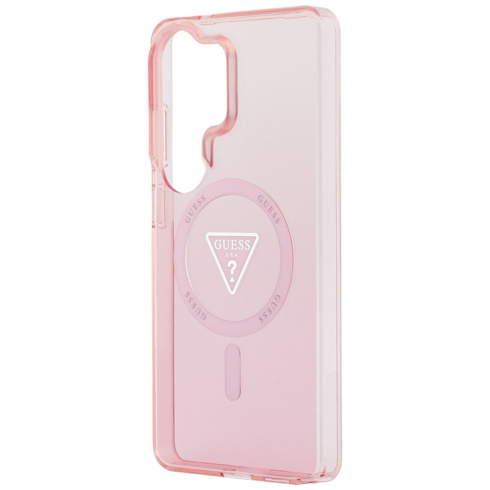 Guess IML gradiento trikampis MagSafe Dėklas, skirtas Samsung Galaxy S26 Ultra - Pink
