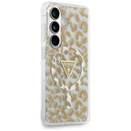 Guess IML Leopard Print Triangle MagSafe Dėklas, skirtas Samsung Galaxy S26 - Brown