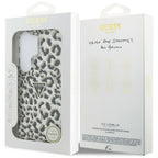 Guess IML Leopard Print Triangle MagSafe dėklas Samsung Galaxy S26 Ultra - Juodas -- Samsung Galaxy S26 Ultra