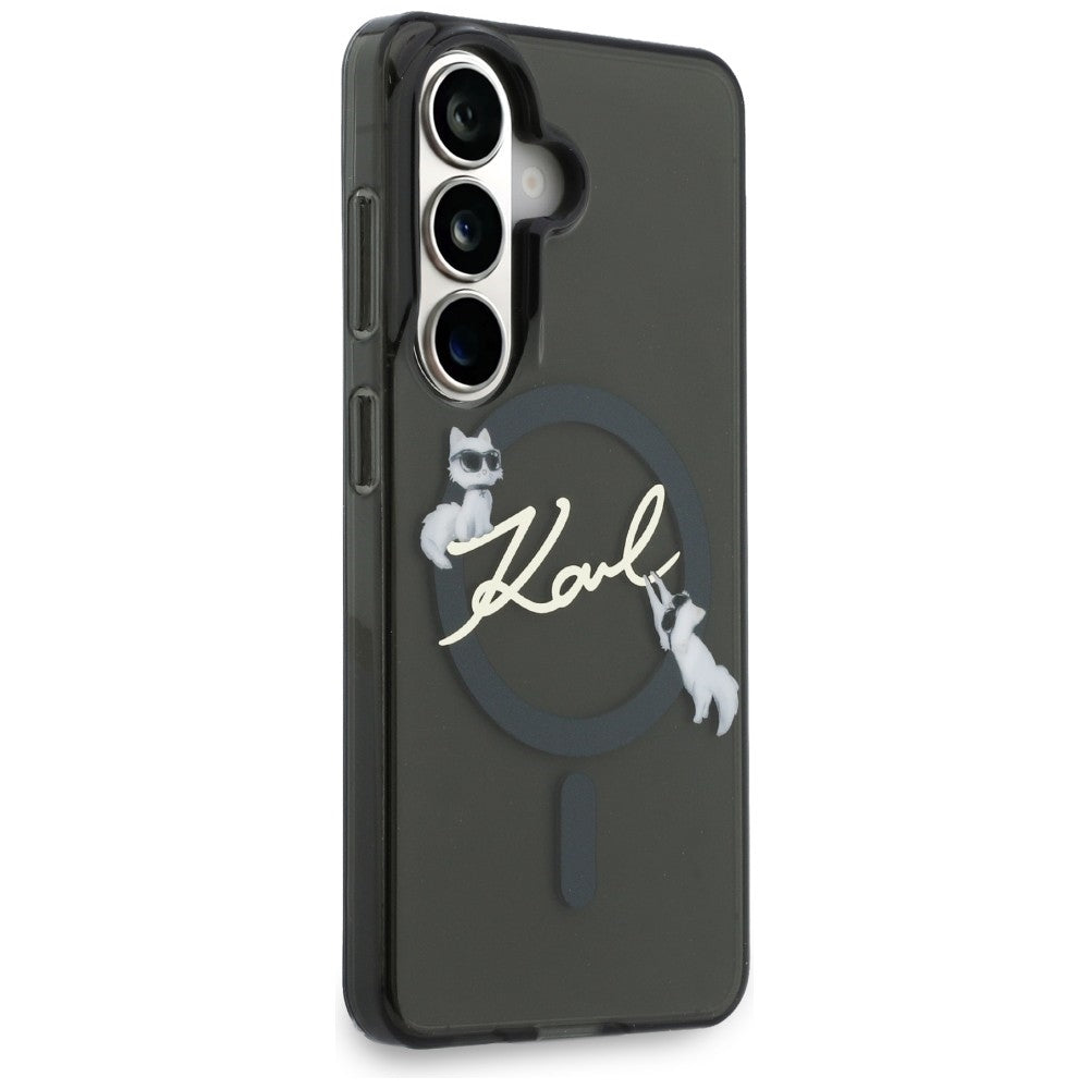 Karl Lagerfeld IML KC Script MagSafe dėklas Samsung Galaxy S26 - juodas -- Samsung Galaxy S26