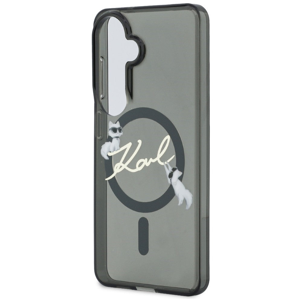 Karl Lagerfeld IML KC Script MagSafe dėklas Samsung Galaxy S26 - juodas -- Samsung Galaxy S26