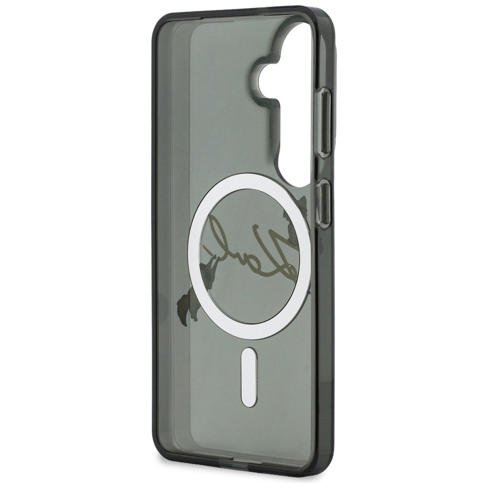 Karl Lagerfeld IML KC Script MagSafe dėklas Samsung Galaxy S26 - juodas -- Samsung Galaxy S26