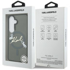 Karl Lagerfeld IML KC Script MagSafe dėklas Samsung Galaxy S26 - juodas -- Samsung Galaxy S26