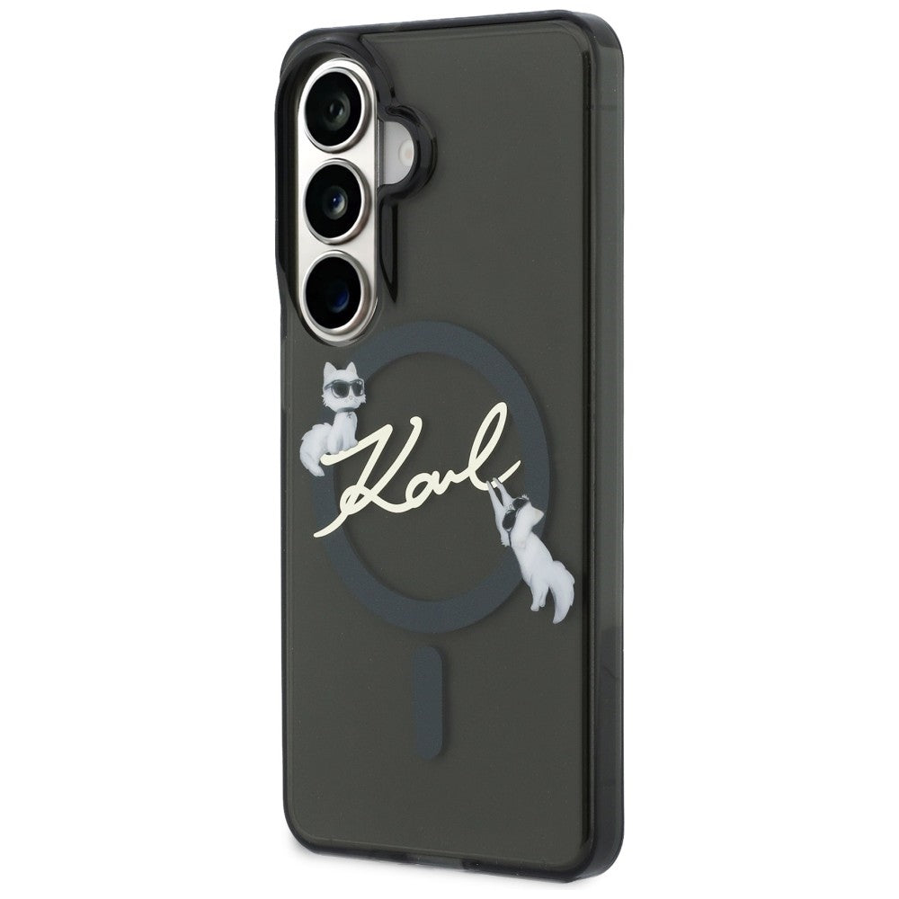 Karl Lagerfeld IML KC Script MagSafe Dėklas, skirtas Samsung Galaxy S26 Plus - Black