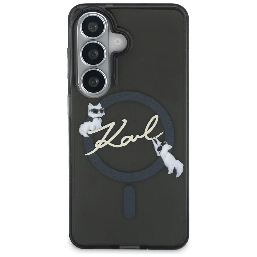 Karl Lagerfeld IML KC Script MagSafe Dėklas, skirtas Samsung Galaxy S26 Plus - Black