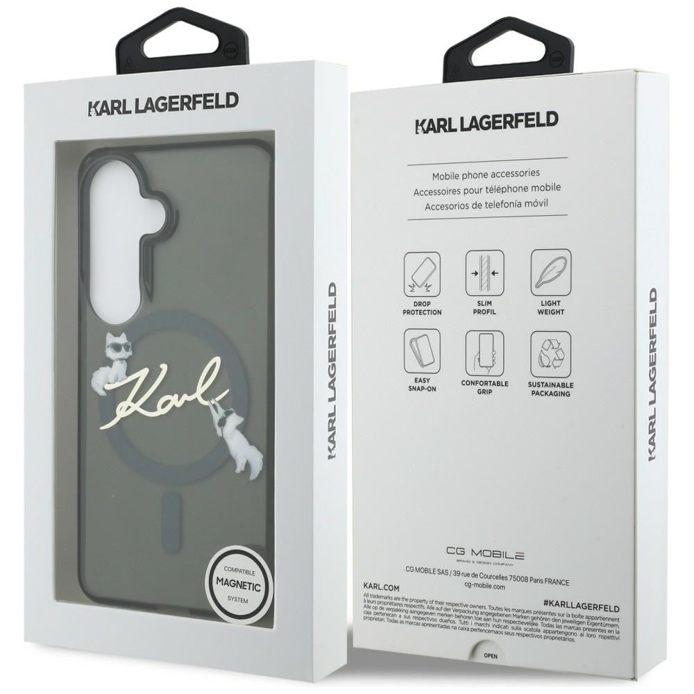 Karl Lagerfeld IML KC Script MagSafe Dėklas, skirtas Samsung Galaxy S26 Plus - Black