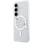 Karl Lagerfeld IML KC Script MagSafe Dėklas, skirtas Samsung Galaxy S26 Plus - Transparent