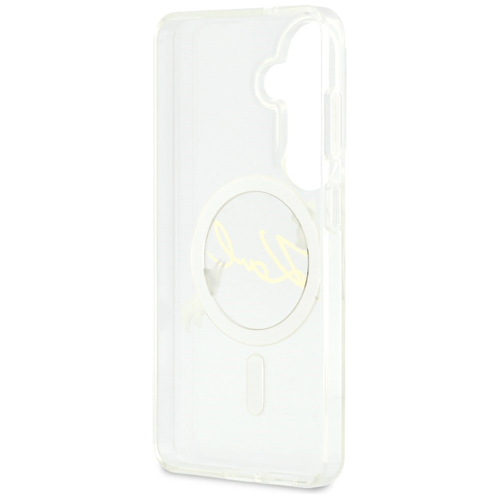 Karl Lagerfeld IML KC Script MagSafe Dėklas, skirtas Samsung Galaxy S26 Plus - Transparent