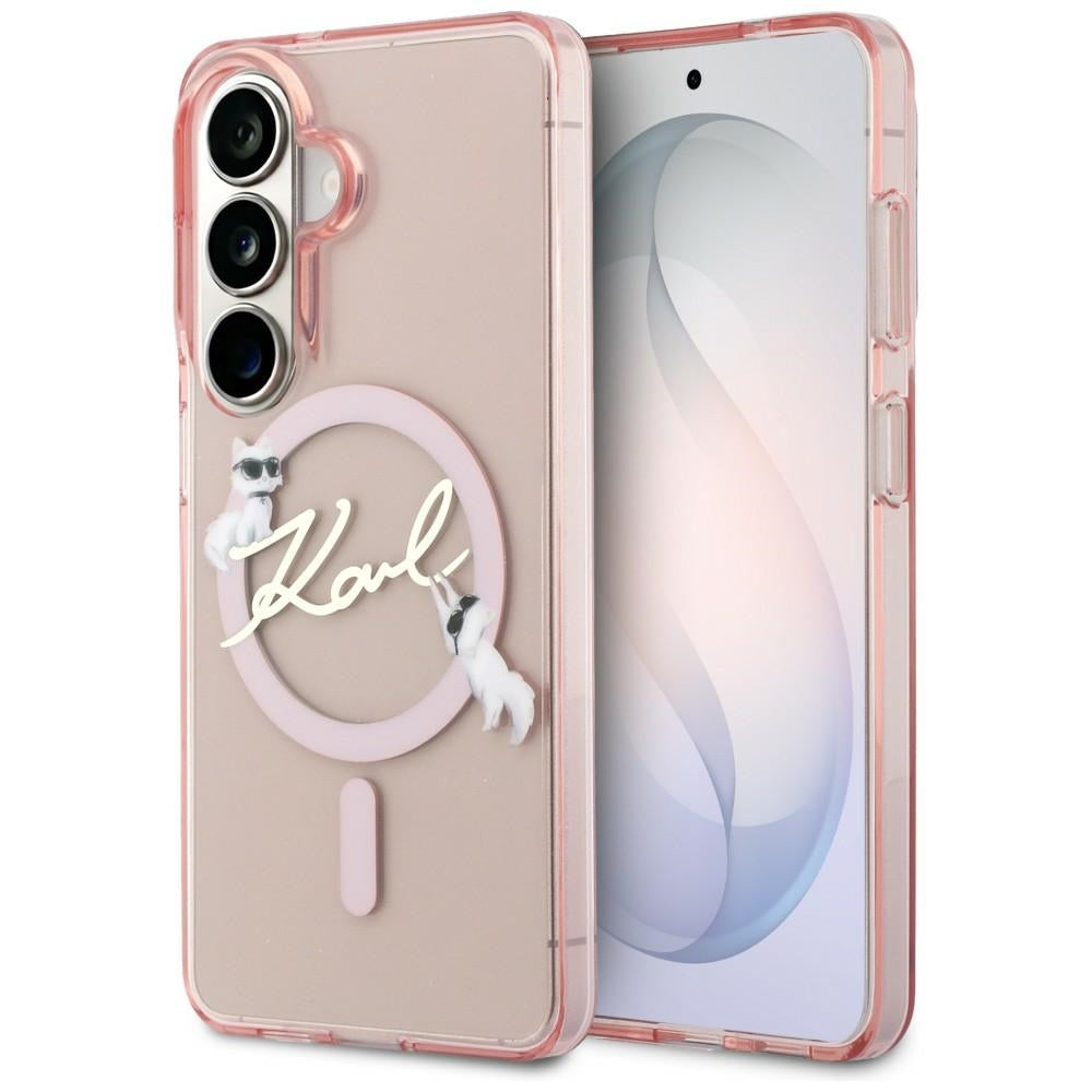 Karl Lagerfeld IML KC Script MagSafe Case skirtas Samsung Galaxy S26 – Rožinė -- Samsung Galaxy S26