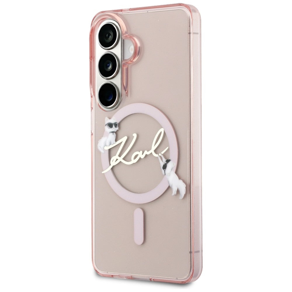 Karl Lagerfeld IML KC Script MagSafe Case skirtas Samsung Galaxy S26 – Rožinė -- Samsung Galaxy S26