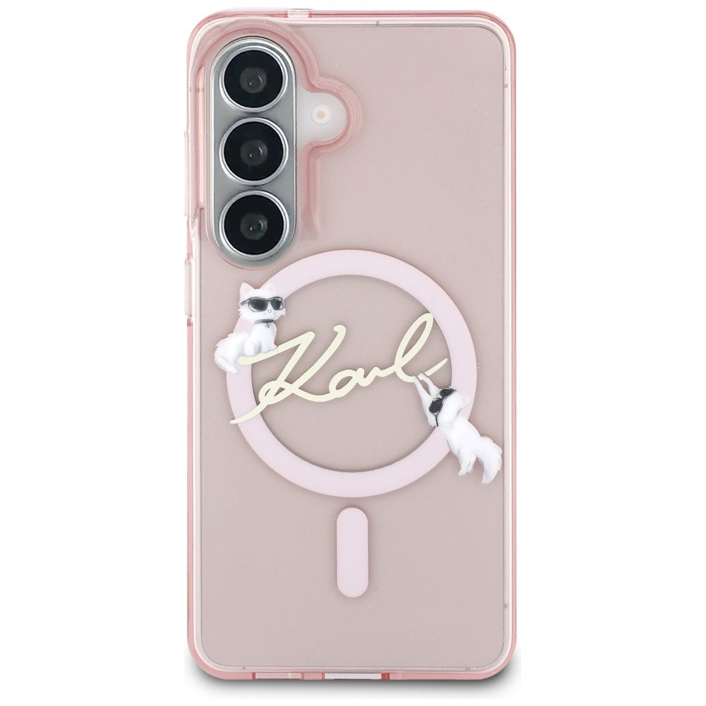 Karl Lagerfeld IML KC Script MagSafe Case skirtas Samsung Galaxy S26 – Rožinė -- Samsung Galaxy S26