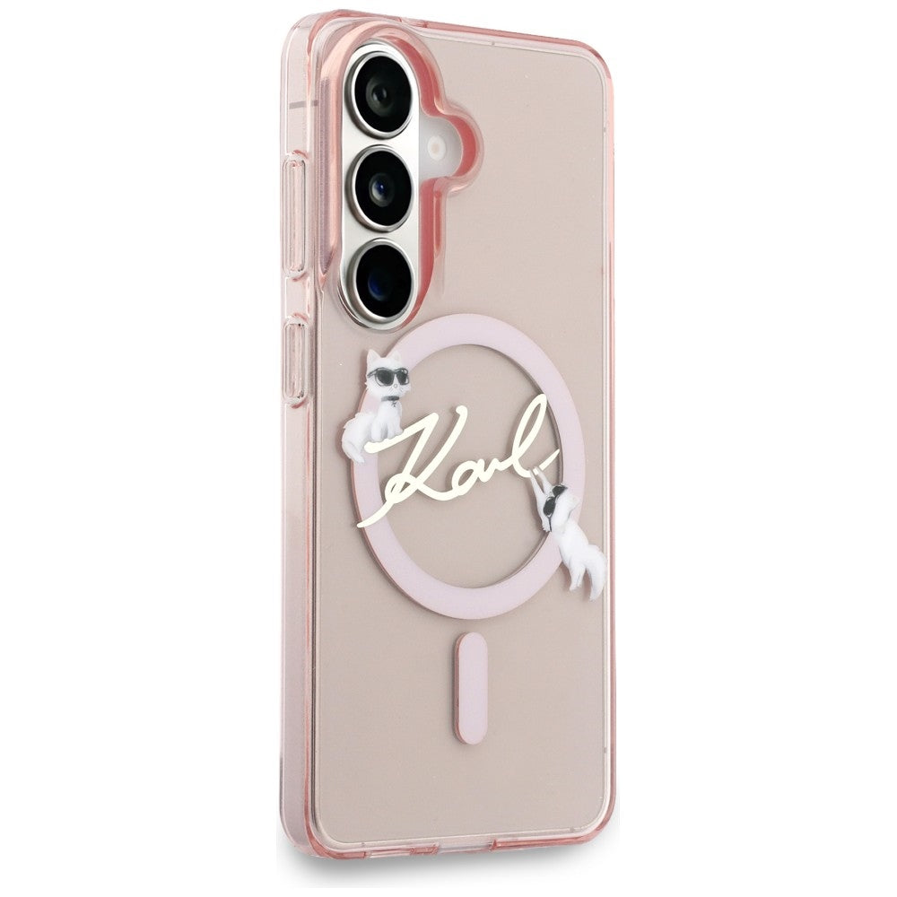 Karl Lagerfeld IML KC Script MagSafe Case skirtas Samsung Galaxy S26 – Rožinė -- Samsung Galaxy S26