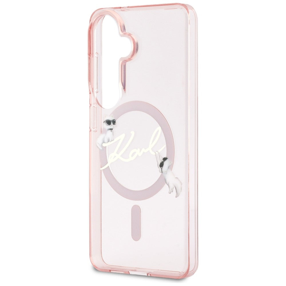 Karl Lagerfeld IML KC Script MagSafe Case skirtas Samsung Galaxy S26 – Rožinė -- Samsung Galaxy S26