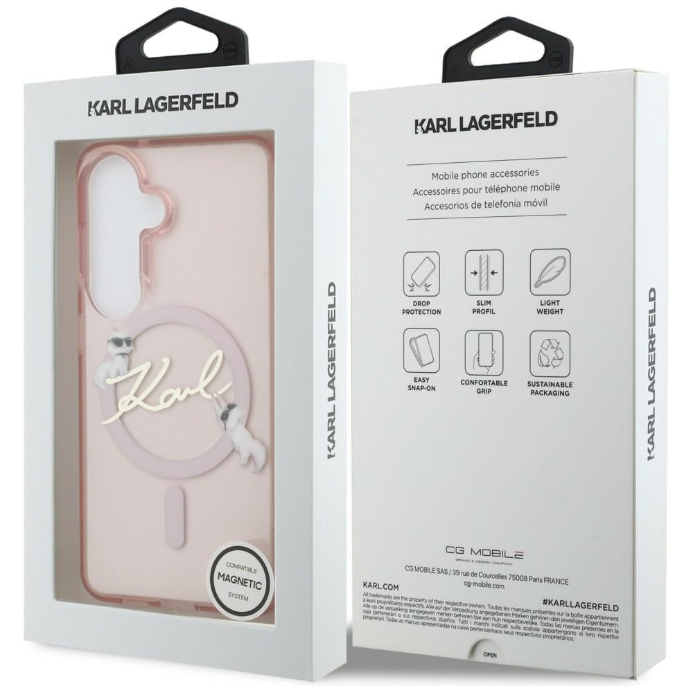 Karl Lagerfeld IML KC Script MagSafe Case skirtas Samsung Galaxy S26 – Rožinė -- Samsung Galaxy S26