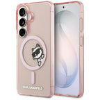 Karl Lagerfeld IML Peekaboo Choupette MagSafe Dėklas, skirtas Samsung Galaxy S26 - Pink