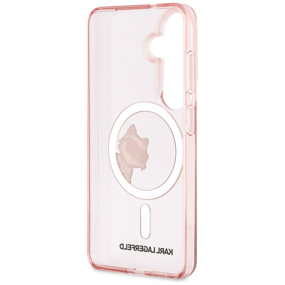 Karl Lagerfeld IML Peekaboo Choupette MagSafe Dėklas, skirtas Samsung Galaxy S26 - Pink