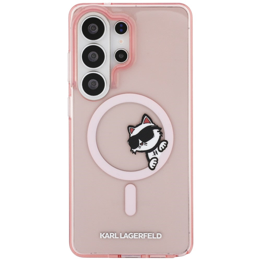 Karl Lagerfeld IML Peekaboo Choupette MagSafe dėklas Samsung Galaxy S26 Ultra - Rožinis -- Samsung Galaxy S26 Ultra