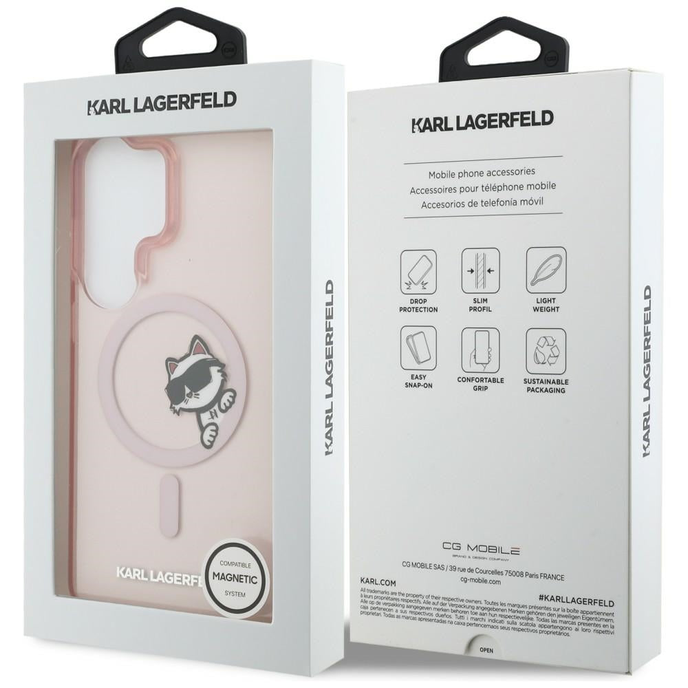 Karl Lagerfeld IML Peekaboo Choupette MagSafe dėklas Samsung Galaxy S26 Ultra - Rožinis -- Samsung Galaxy S26 Ultra