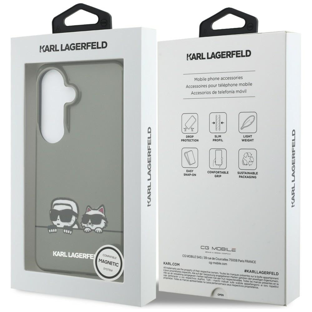 Karl Lagerfeld IML Peekaboo Karl & Choupette MagSafe Case skirtas Samsung Galaxy S26 – Juoda -- Samsung Galaxy S26