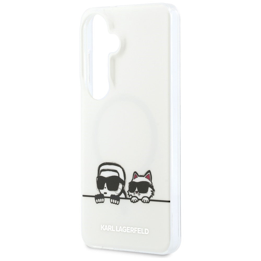 Karl Lagerfeld IML Peekaboo Karl&Choupette MagSafe dėklas Samsung Galaxy S26 - skaidrus -- Samsung Galaxy S26