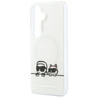 Karl Lagerfeld IML Peekaboo Karl&Choupette MagSafe dėklas Samsung Galaxy S26 - skaidrus -- Samsung Galaxy S26