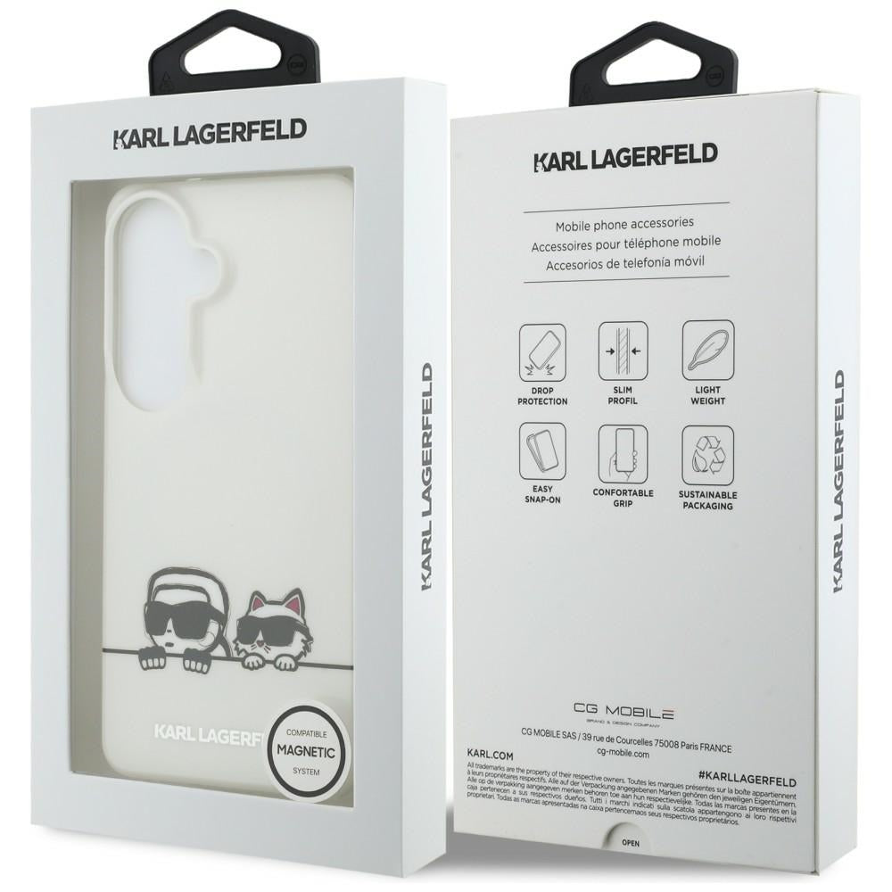 Karl Lagerfeld IML Peekaboo Karl&Choupette MagSafe dėklas Samsung Galaxy S26 - skaidrus -- Samsung Galaxy S26