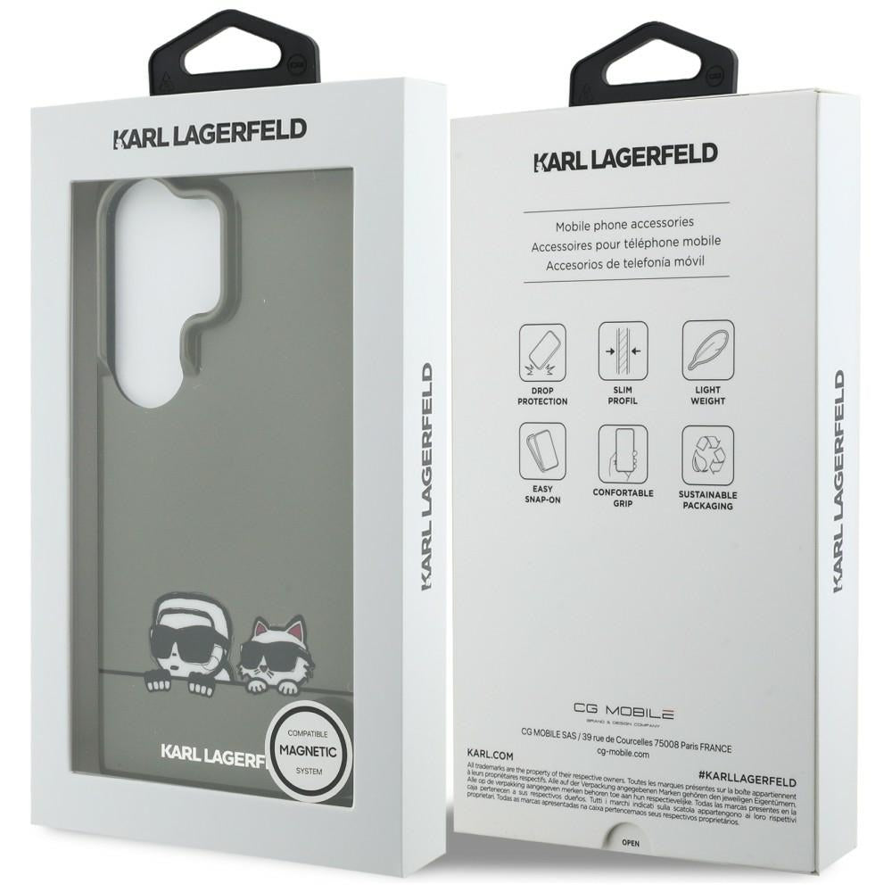 Karl Lagerfeld IML Peekaboo Karl&Choupette MagSafe dėklas Samsung Galaxy S26 Ultra - juodas -- Samsung Galaxy S26 Ultra