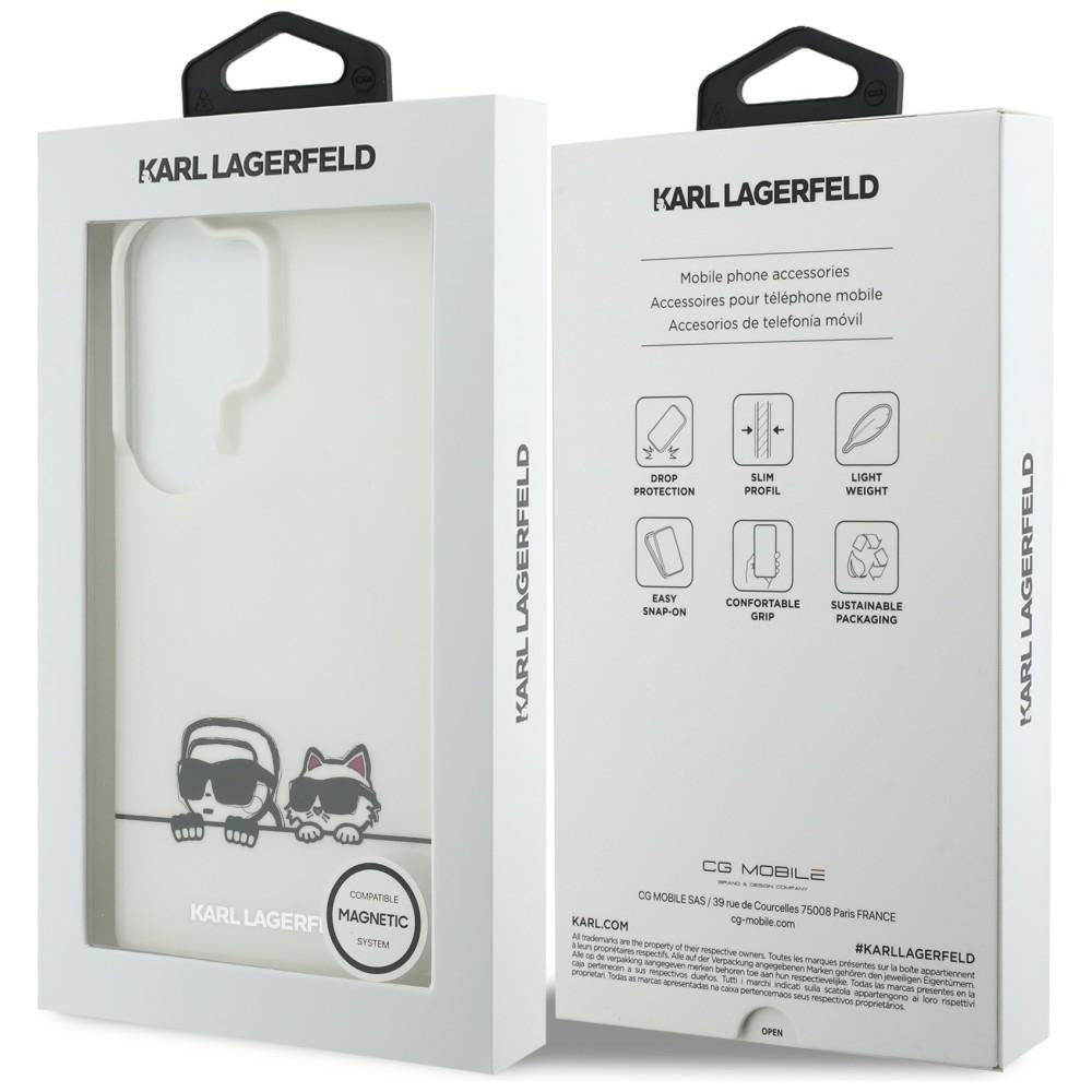 Karl Lagerfeld IML Peekaboo Karl&Choupette MagSafe dėklas Samsung Galaxy S26 Ultra - skaidrus -- Samsung Galaxy S26 Ultra