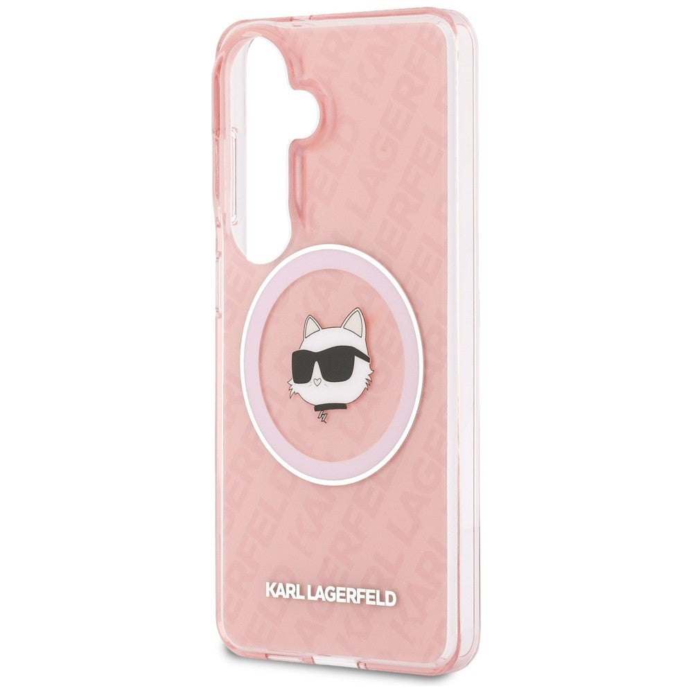Karl Lagerfeld IML Pakartotinis Choupette MagSafe Dėklas, skirtas Samsung Galaxy S26 Plus - Pink