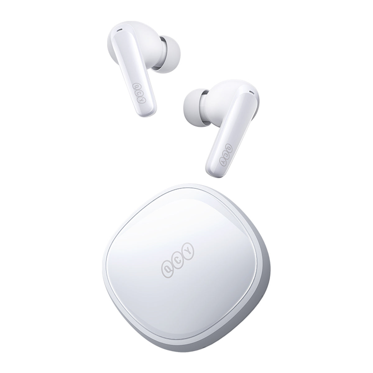QCY T13X į ausis įdedamos ausinės su ENC IPX5 Bluetooth 5.3 – baltos
