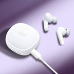 QCY T13X į ausis įdedamos ausinės su ENC IPX5 Bluetooth 5.3 – baltos