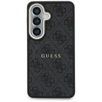 Guess 4G Embossed Ring MagSafe dėklas, skirtas Samsung Galaxy S26 - black