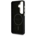 Guess 4G Embossed Ring MagSafe dėklas, skirtas Samsung Galaxy S26 - black