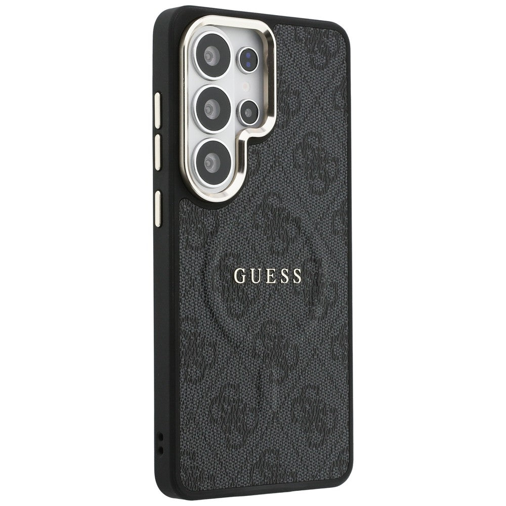 Guess 4G Embossed Ring MagSafe dėklas, skirtas Samsung Galaxy S26 Ultra - black