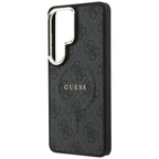 Guess 4G Embossed Ring MagSafe dėklas, skirtas Samsung Galaxy S26 Ultra - black
