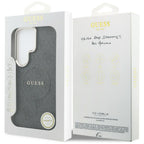 Guess 4G Embossed Ring MagSafe dėklas, skirtas Samsung Galaxy S26 Ultra - black