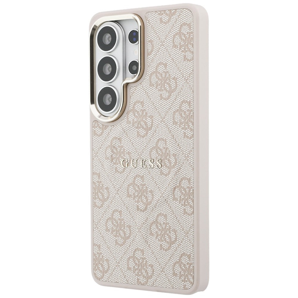 Guess 4G Embossed Ring MagSafe dėklas Samsung Galaxy S26 Ultra - Rožinė -- Samsung Galaxy S26 Ultra