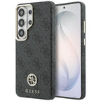 Guess 4G Rhinestone Round Logo MagSafe dėklas Samsung Galaxy S26 Ultra - juodas -- Samsung Galaxy S26 Ultra