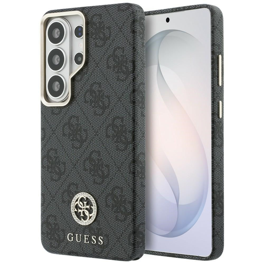 Guess 4G Rhinestone Round Logo MagSafe dėklas Samsung Galaxy S26 Ultra - juodas -- Samsung Galaxy S26 Ultra