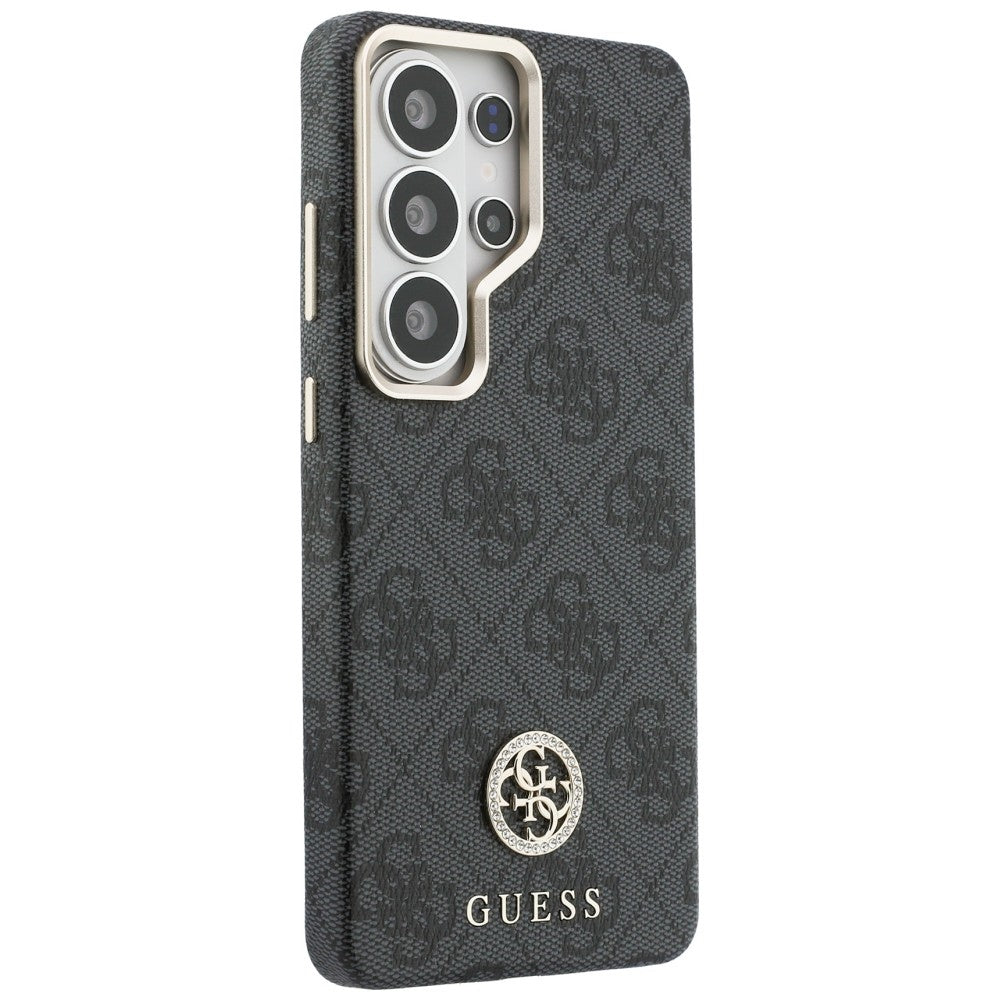 Guess 4G Rhinestone Round Logo MagSafe dėklas Samsung Galaxy S26 Ultra - juodas -- Samsung Galaxy S26 Ultra
