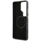 Guess 4G Rhinestone Round Logo MagSafe dėklas Samsung Galaxy S26 Ultra - juodas -- Samsung Galaxy S26 Ultra